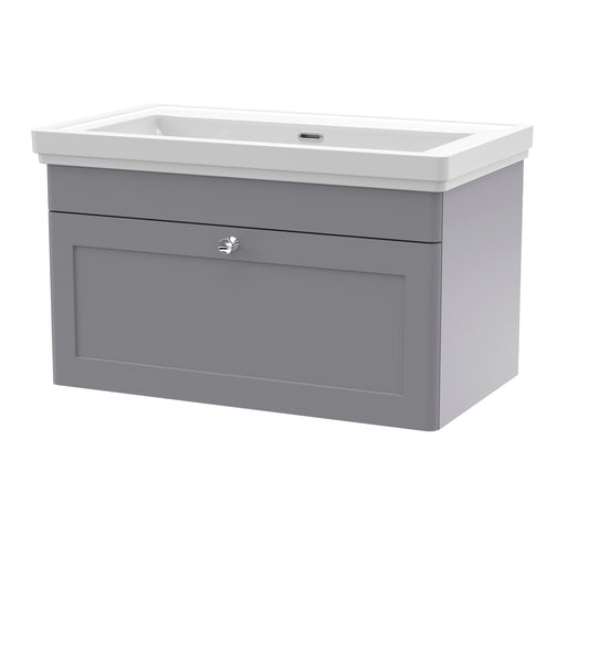 NUIE 800mm Wall Hung 1 Drawer Vanity & Basin 0TH