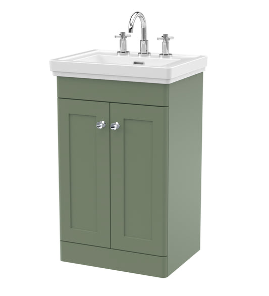 NUIE 500mm Floor Standing 2-Door Vanity & Basin 3TH