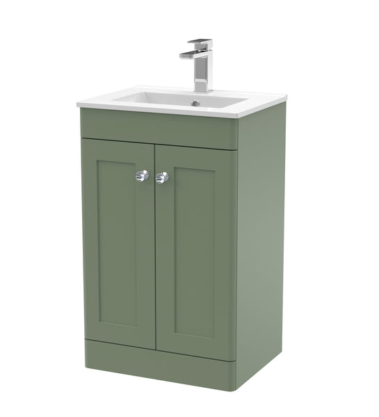 NUIE 500mm Floor Standing 2 Door Vanity & Basin 2