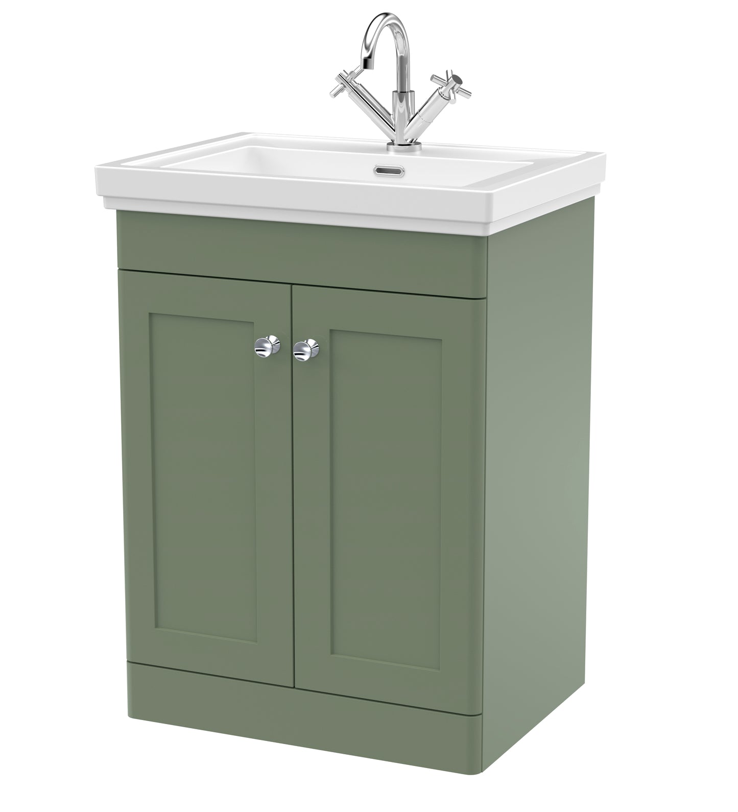 NUIE 600mm Floor Standing 2-Door Vanity & Basin 1TH