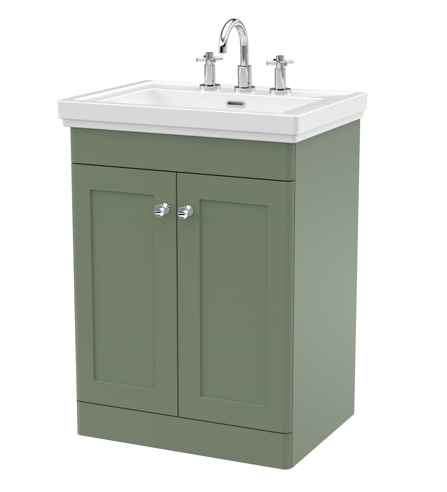 NUIE 600mm Floor Standing 2-Door Vanity & Basin 3TH