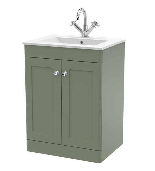 NUIE 600mm Floor Standing 2-Door Vanity with Basin - 1 Tap Hole