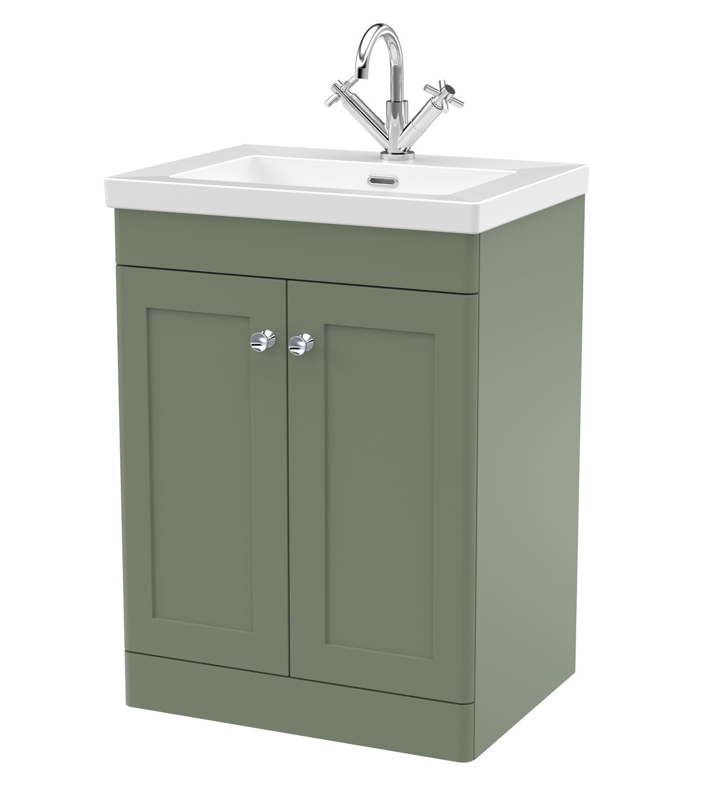 NUIE 600mm Floor Standing 2-Door Vanity with Basin - 1 Tap Hole