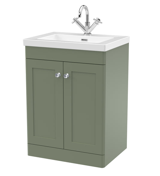 NUIE 600mm Floor Standing 2-Door Vanity with Basin - 1 Tap Hole