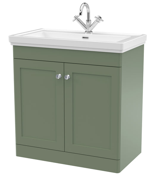 NUIE 800mm Floor Standing 2-Door Vanity & Basin 1TH