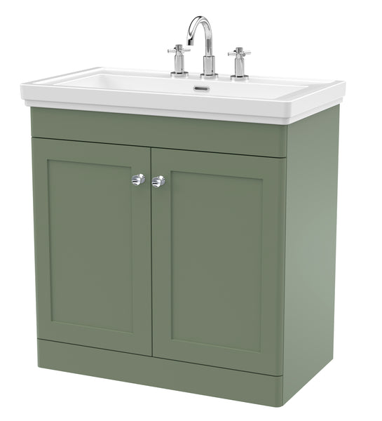NUIE 800mm Floor Standing 2-Door Vanity & Basin 3TH