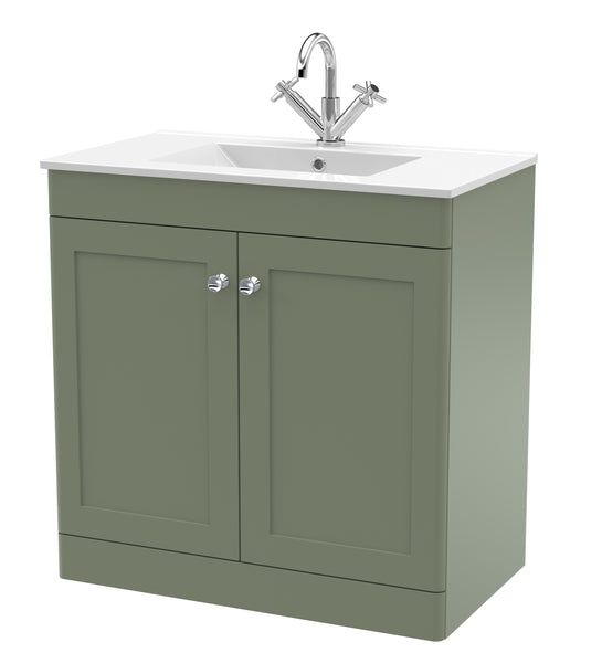 NUIE 800mm Floor Standing 2-Door Vanity with Basin - 1 Tap Hole