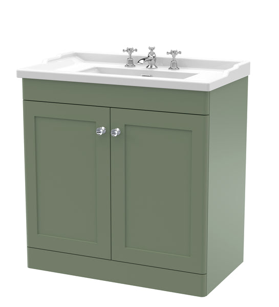 NUIE 800mm Floor Standing 2 Door Vanity & Basin 3TH