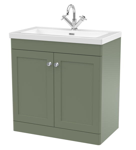 NUIE 800mm Floor Standing 2-Door Vanity with Basin - 1 Tap Hole