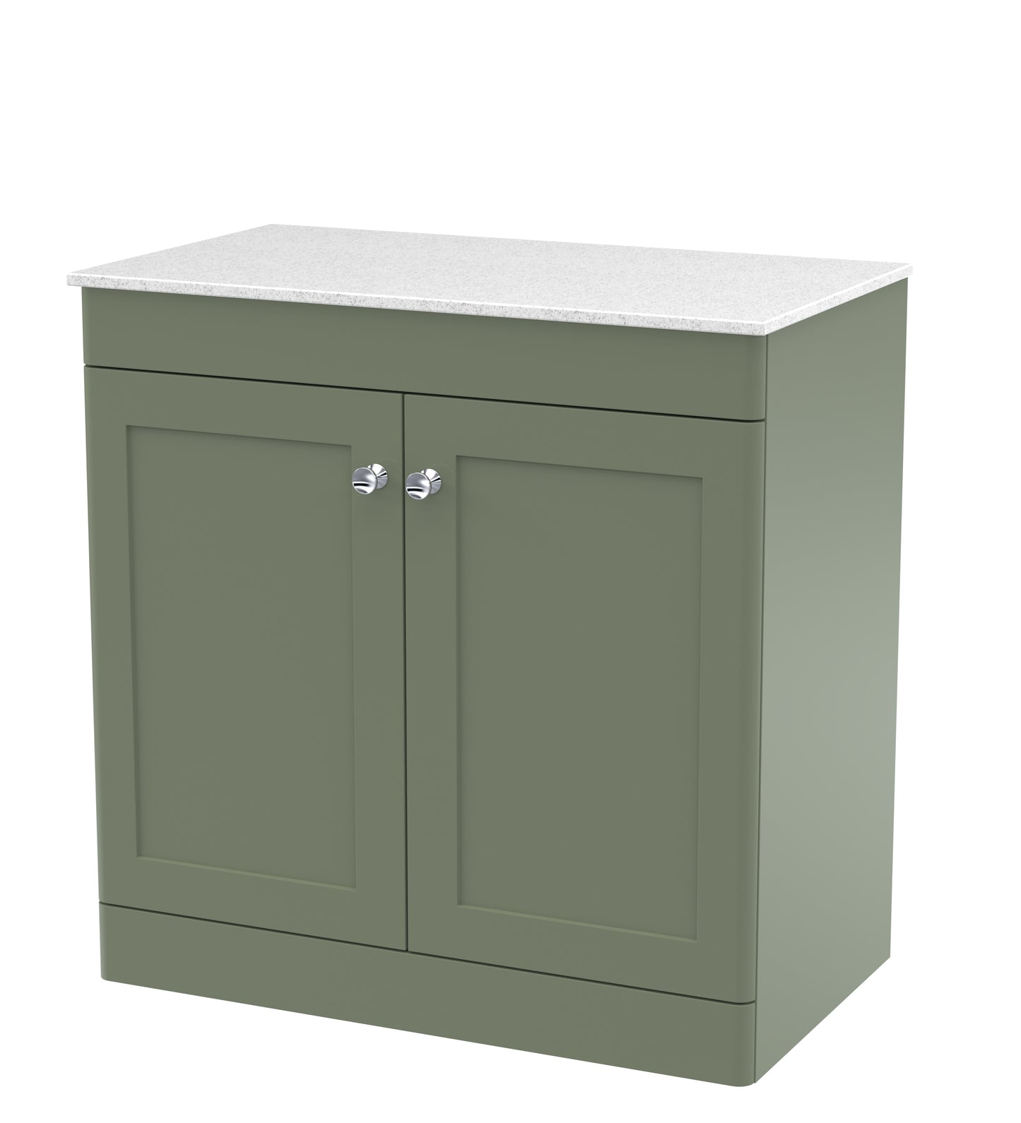 NUIE 800mm Floor Standing 2-Door Vanity with Marble Top