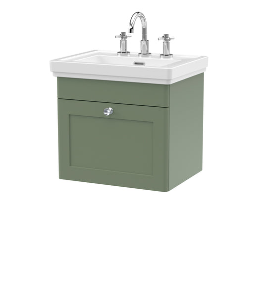 NUIE 500mm Wall Hung 1-Drawer Vanity & Basin 3TH