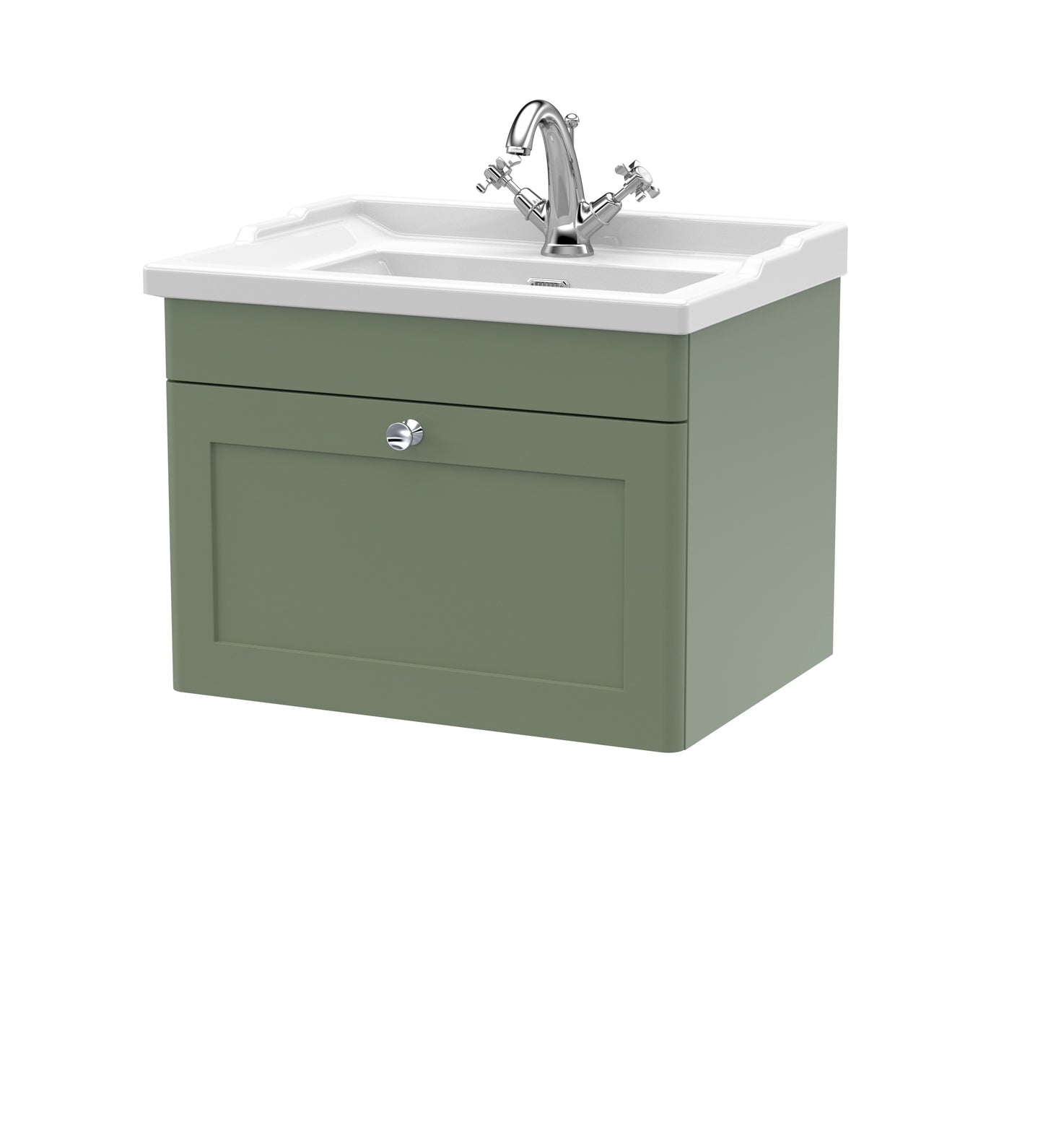 NUIE 600mm Wall Hung 1 Drawer Vanity & Basin 1TH