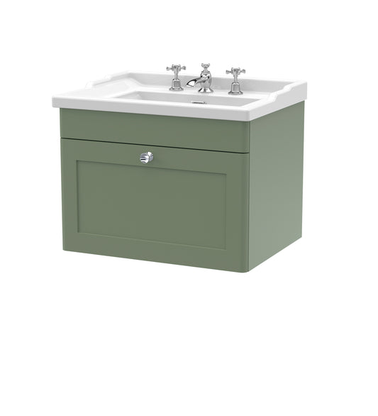 NUIE 600mm Wall Hung 1 Drawer Vanity & Basin 3TH