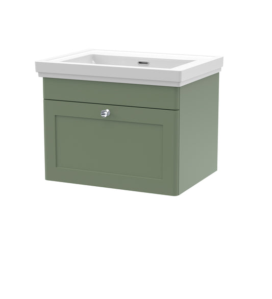 NUIE 600mm Wall Hung 1 Drawer Vanity & Basin 0TH
