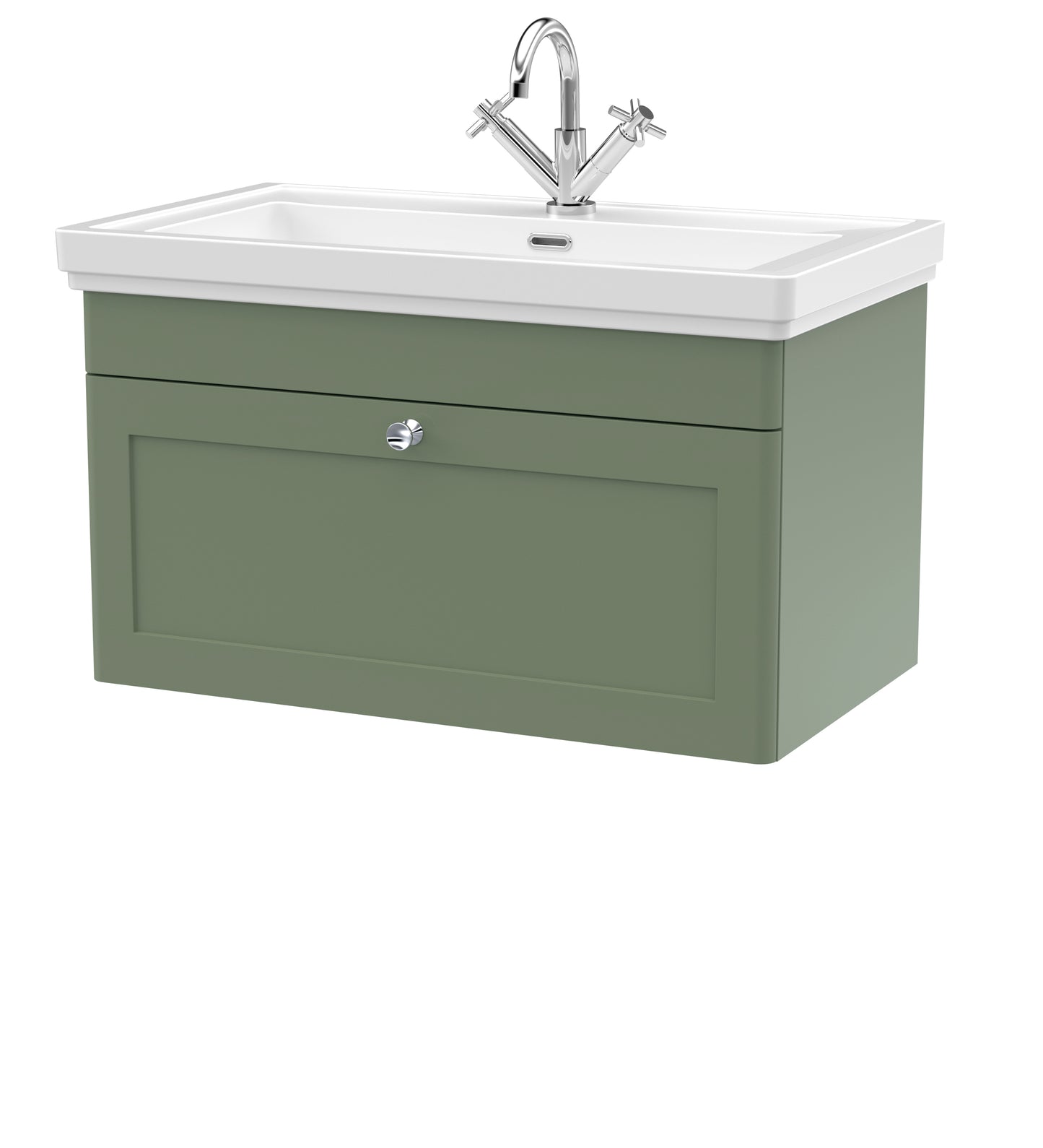 NUIE 800mm Wall Hung 1-Drawer Vanity & Basin 1TH