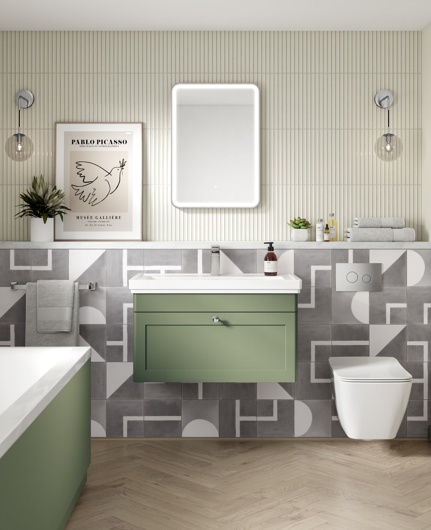 NUIE 800mm Wall Hung 1-Drawer Vanity & Basin 1TH