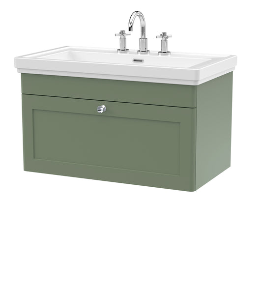 NUIE 800mm Wall Hung 1-Drawer Vanity & Basin 3TH