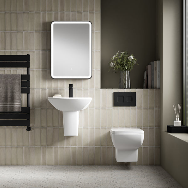 NUIE 500mm Basin & Semi Pedestal