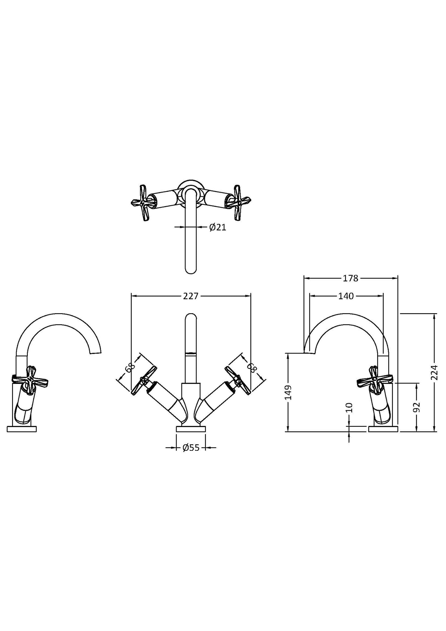 NUIE Mono Basin Mixer