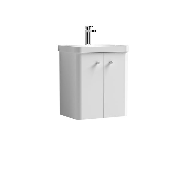NUIE 500mm Wall Hung 2-Door Vanity & Basin