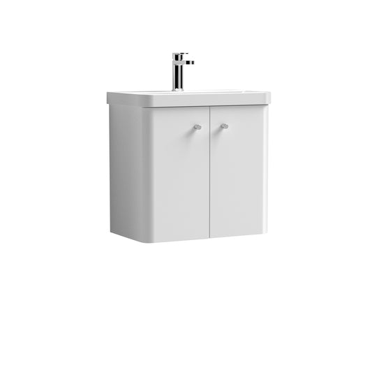 NUIE 600mm Wall Hung 2-Door Vanity & Basin
