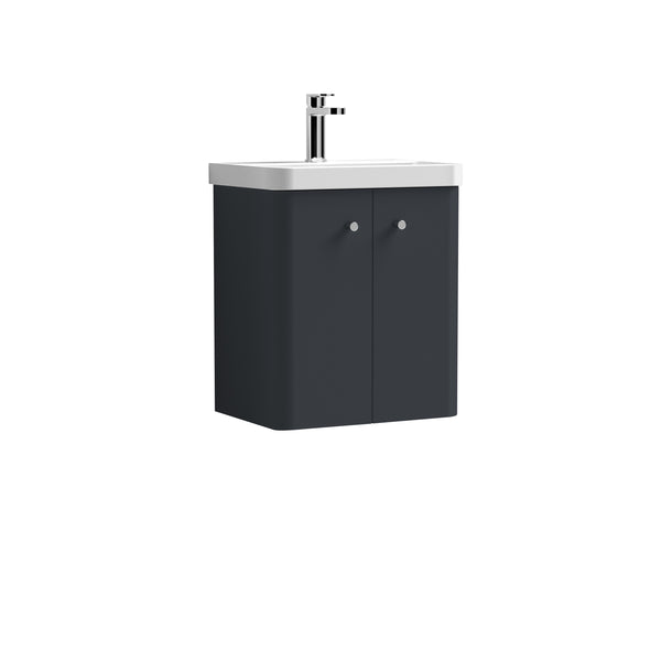NUIE 500mm Wall Hung 2 Door Unit & Basin
