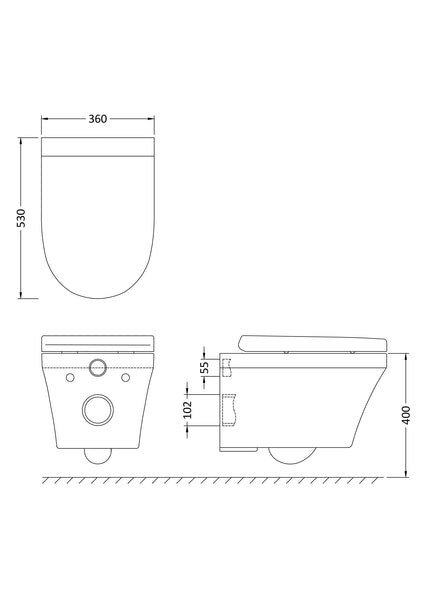 Hudson Reed Wall Hung Pan & Seat