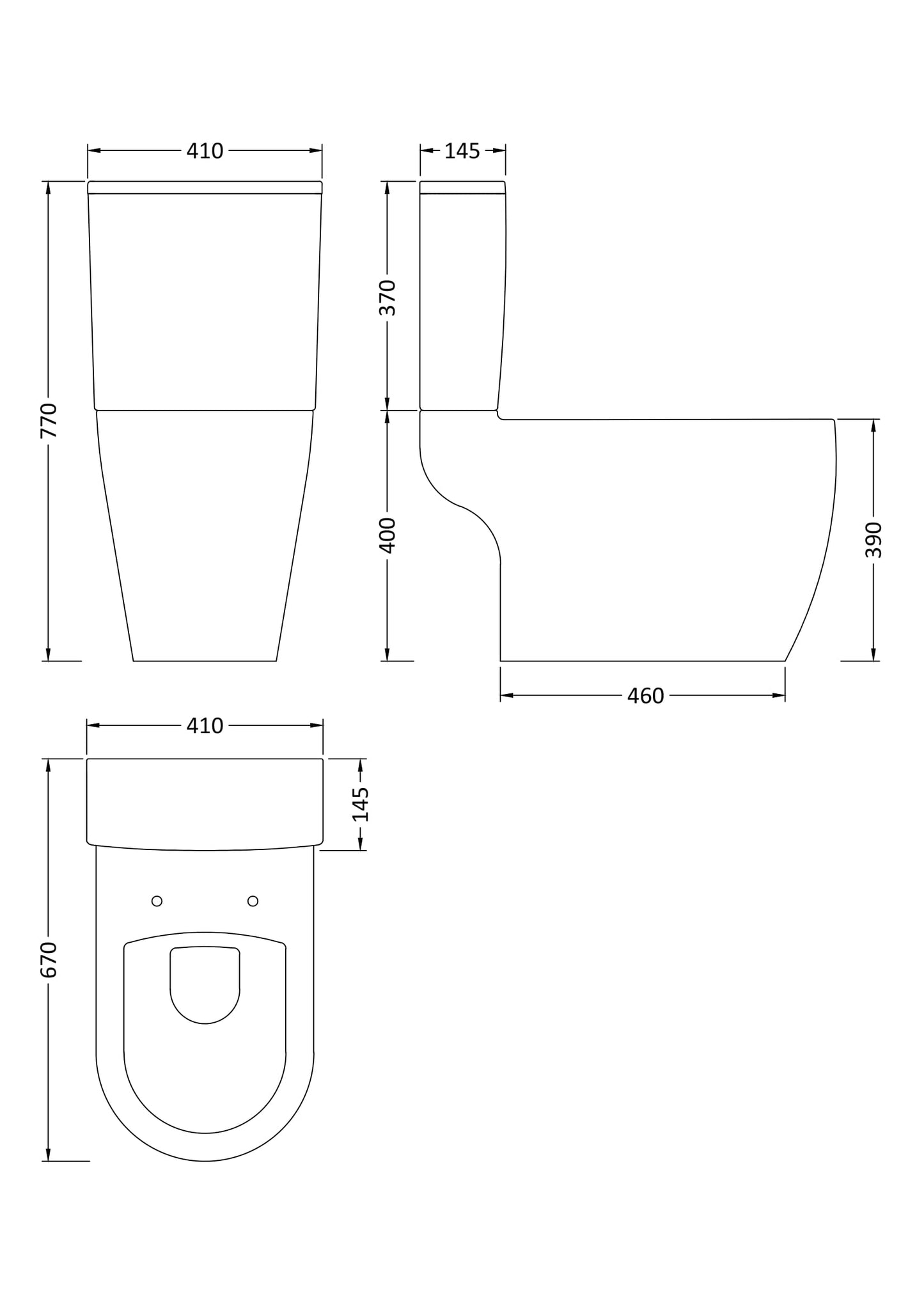 NUIE Semi Flush to Wall WC