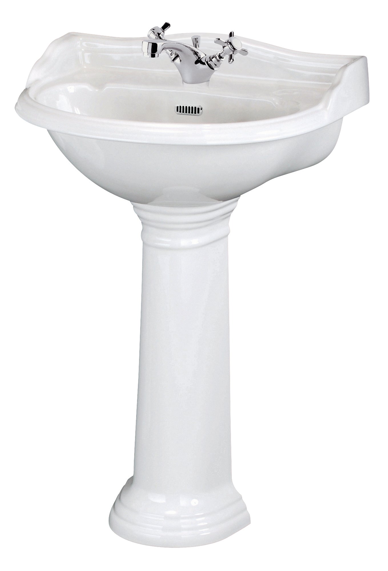 Hudson Reed 500mm Basin & Pedestal (1 Tap Hole)