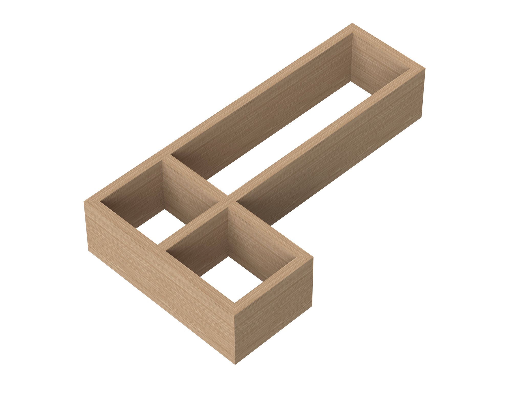 NUIE L-Shaped Bamboo Drawer Organiser