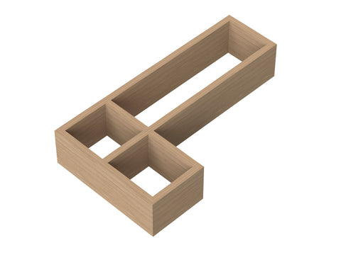 NUIE L-Shaped Bamboo Drawer Organiser