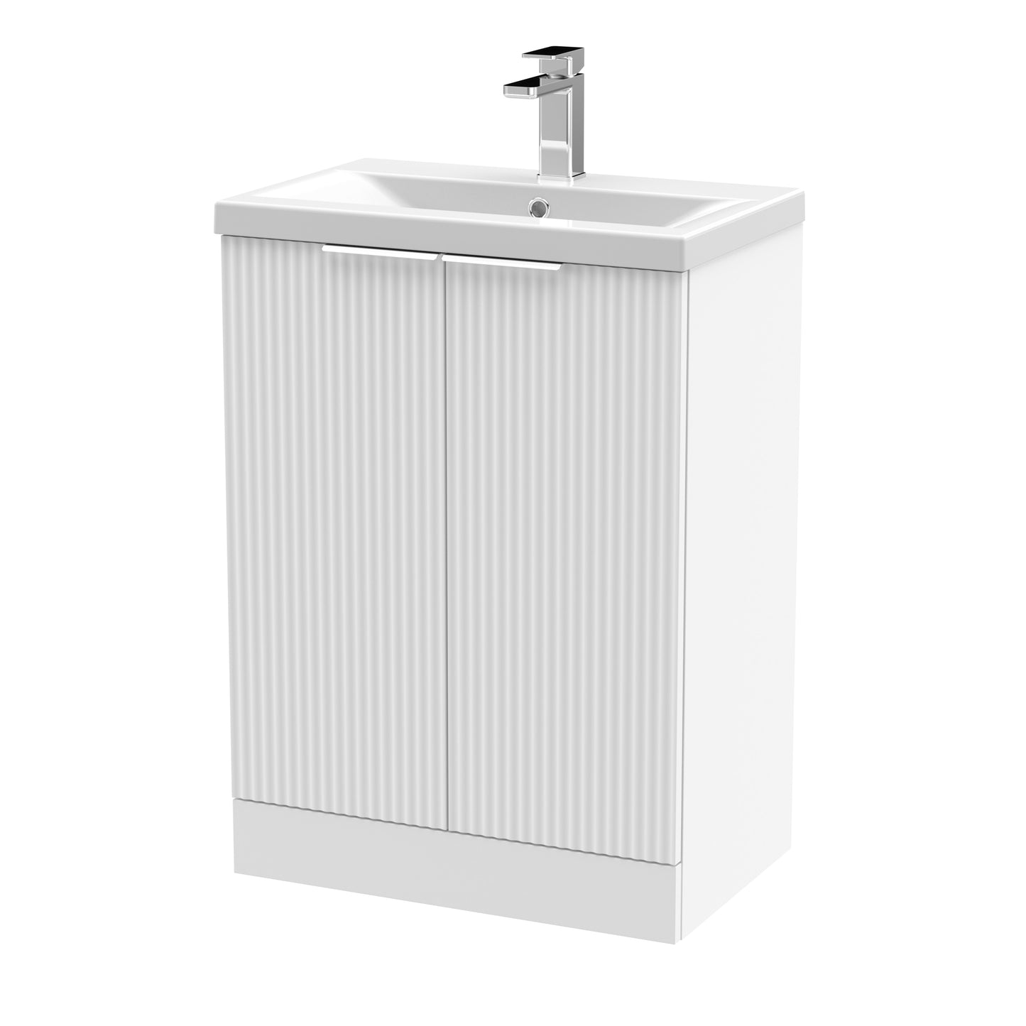 Hudson Reed 600mm Floor Standing 2 Door Vanity & Basin 1