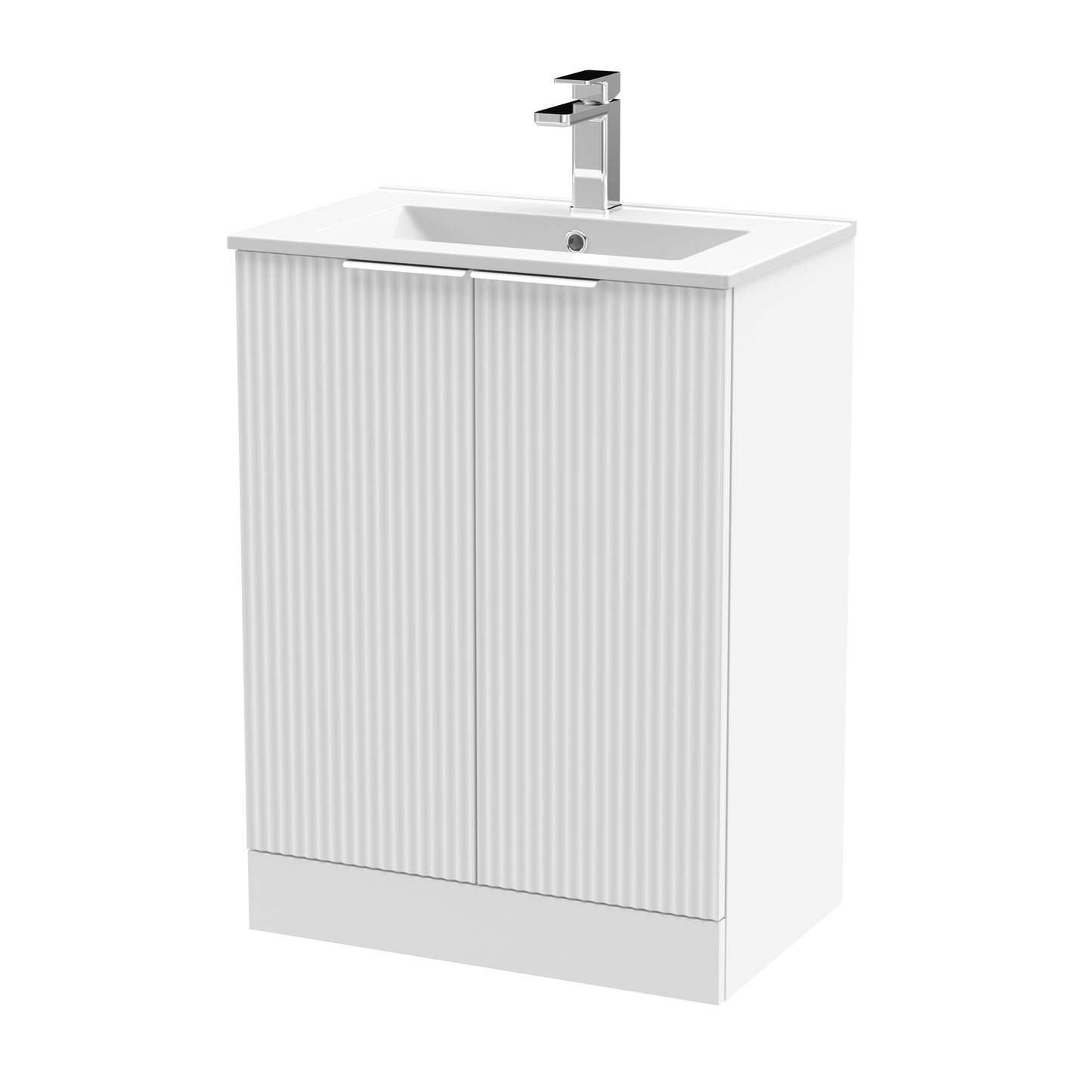 Hudson Reed 600mm Floor Standing 2 Door Vanity & Basin 2