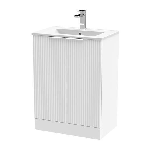 Hudson Reed 600mm Floor Standing 2 Door Vanity & Basin 2