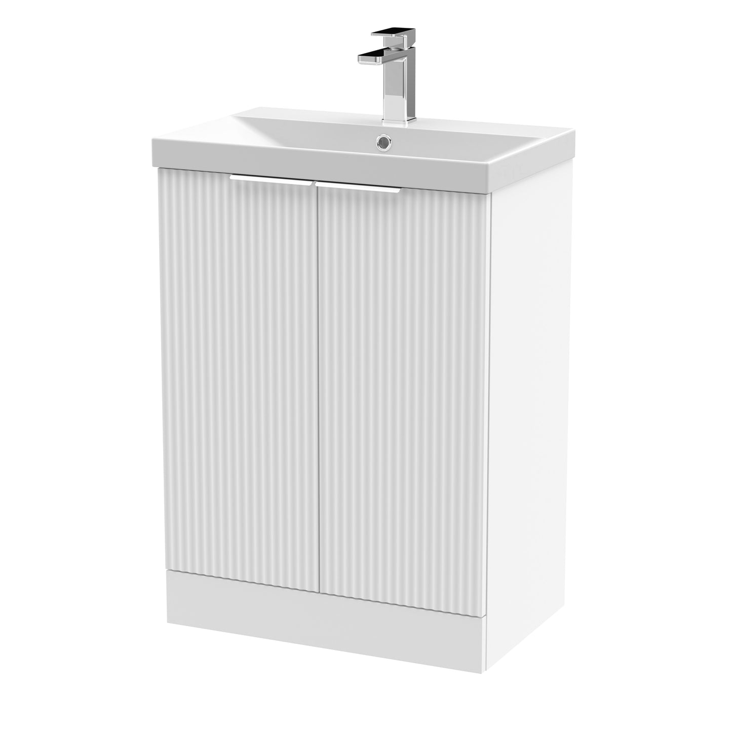 Hudson Reed 600mm Floor Standing 2 Door Vanity & Basin 3