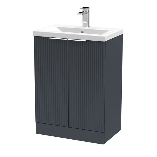 Hudson Reed 600mm Floor Standing 2 Door Vanity & Basin 1