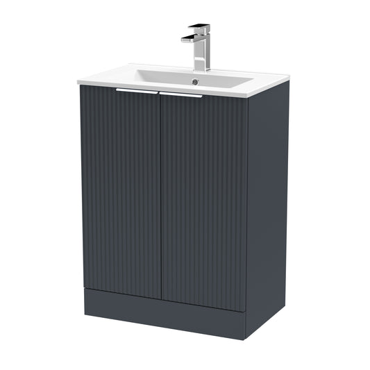 Hudson Reed 600mm Floor Standing 2 Door Vanity & Basin 2