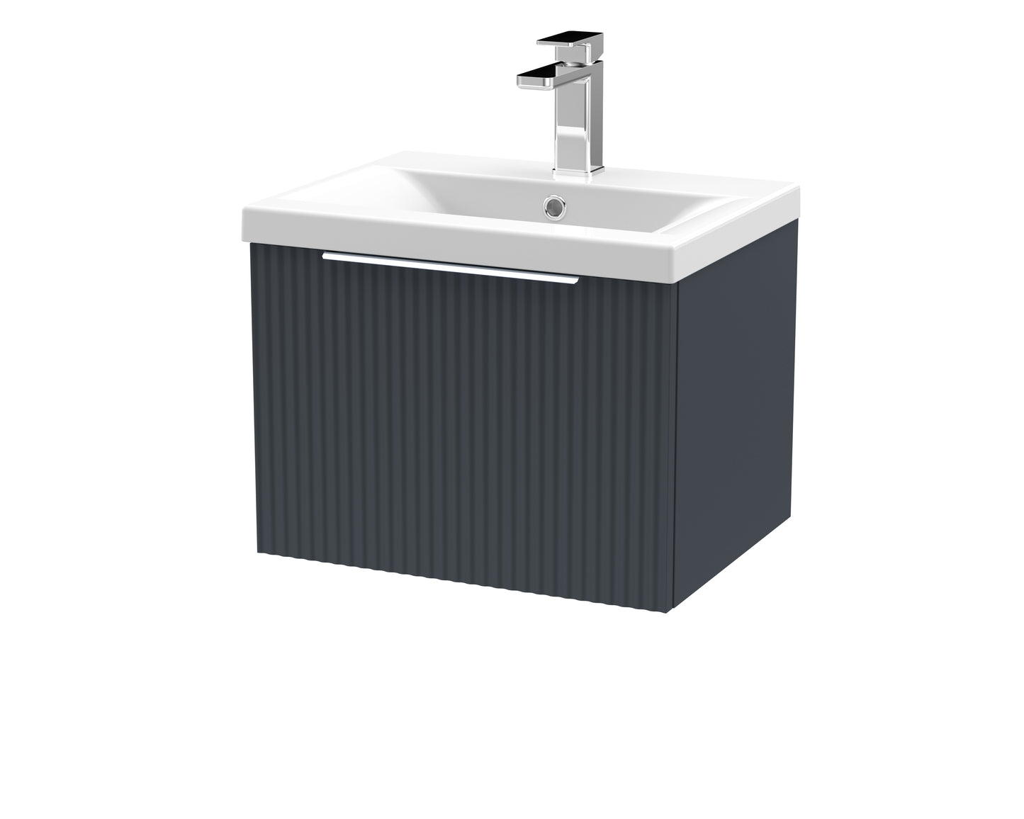 Hudson Reed 500mm Wall Hung Single Drawer Vanity & Basin 1