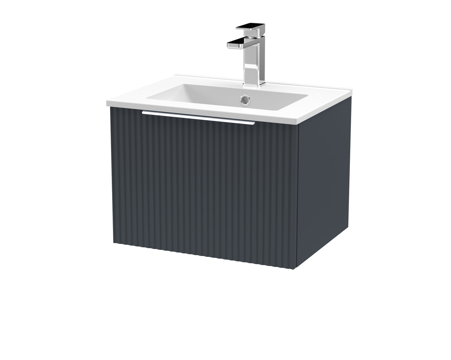 Hudson Reed 500mm Wall Hung Single Drawer Vanity & Basin 2