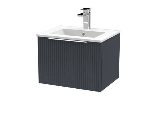 Hudson Reed 500mm Wall Hung Single Drawer Vanity & Basin 2