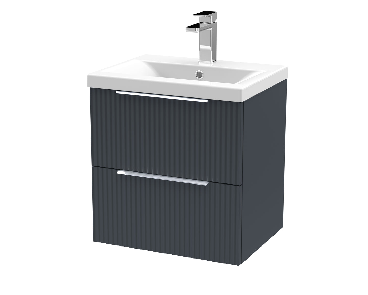 Hudson Reed 500mm Wall Hung 2 Drawer Vanity & Basin 1