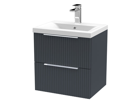 Hudson Reed 500mm Wall Hung 2 Drawer Vanity & Basin 1