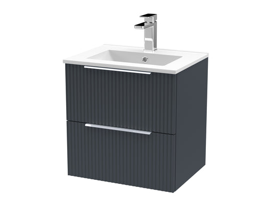 Hudson Reed 500mm Wall Hung 2 Drawer Vanity & Basin 2