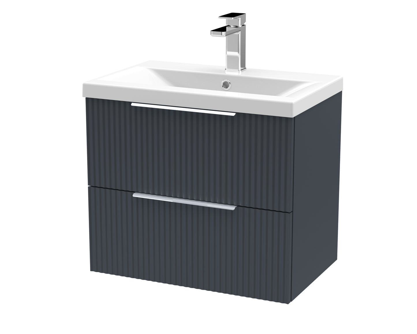 Hudson Reed 600mm Wall Hung 2 Drawer Vanity & Basin 1