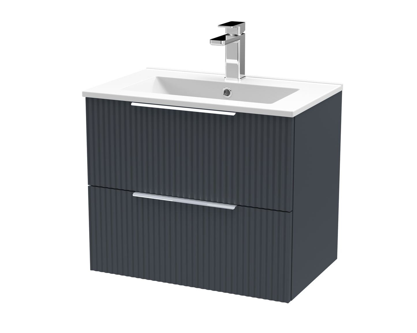 Hudson Reed 600mm Wall Hung 2 Drawer Vanity & Basin 2