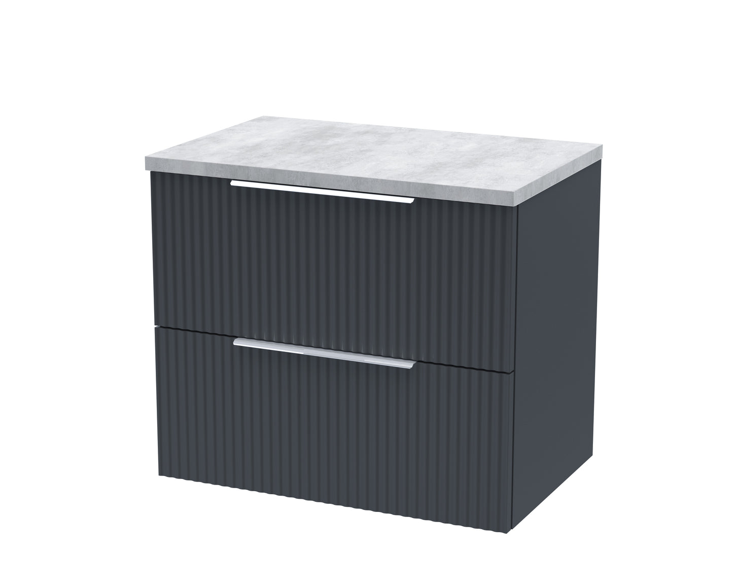 Hudson Reed 600mm Wall Hung 2 Drawer Vanity & Laminate Top