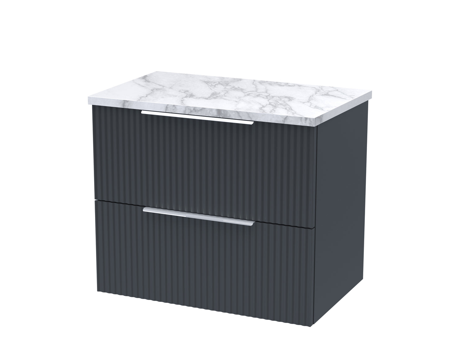 Hudson Reed 600 Wall Hung 2-Drawer Vanity & Laminate Worktop