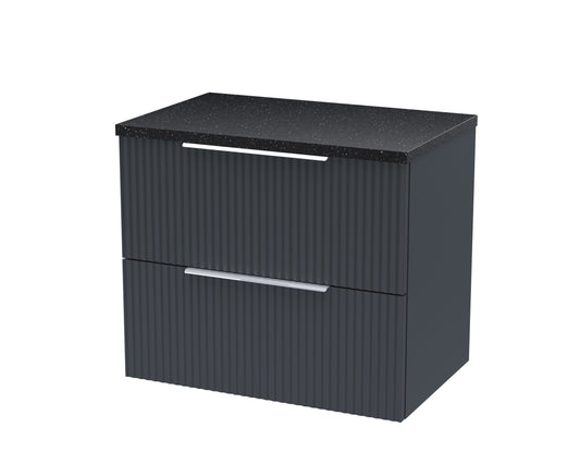 Hudson Reed 600mm Wall Hung 2 Drawer Vanity & Laminate Top