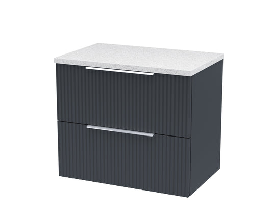 Hudson Reed 600mm Wall Hung 2 Drawer Vanity & Laminate Top