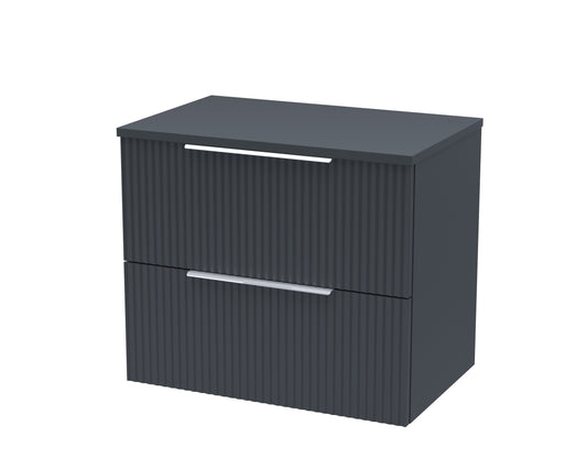 Hudson Reed 600mm Wall Hung 2 Drawer Vanity & Worktop